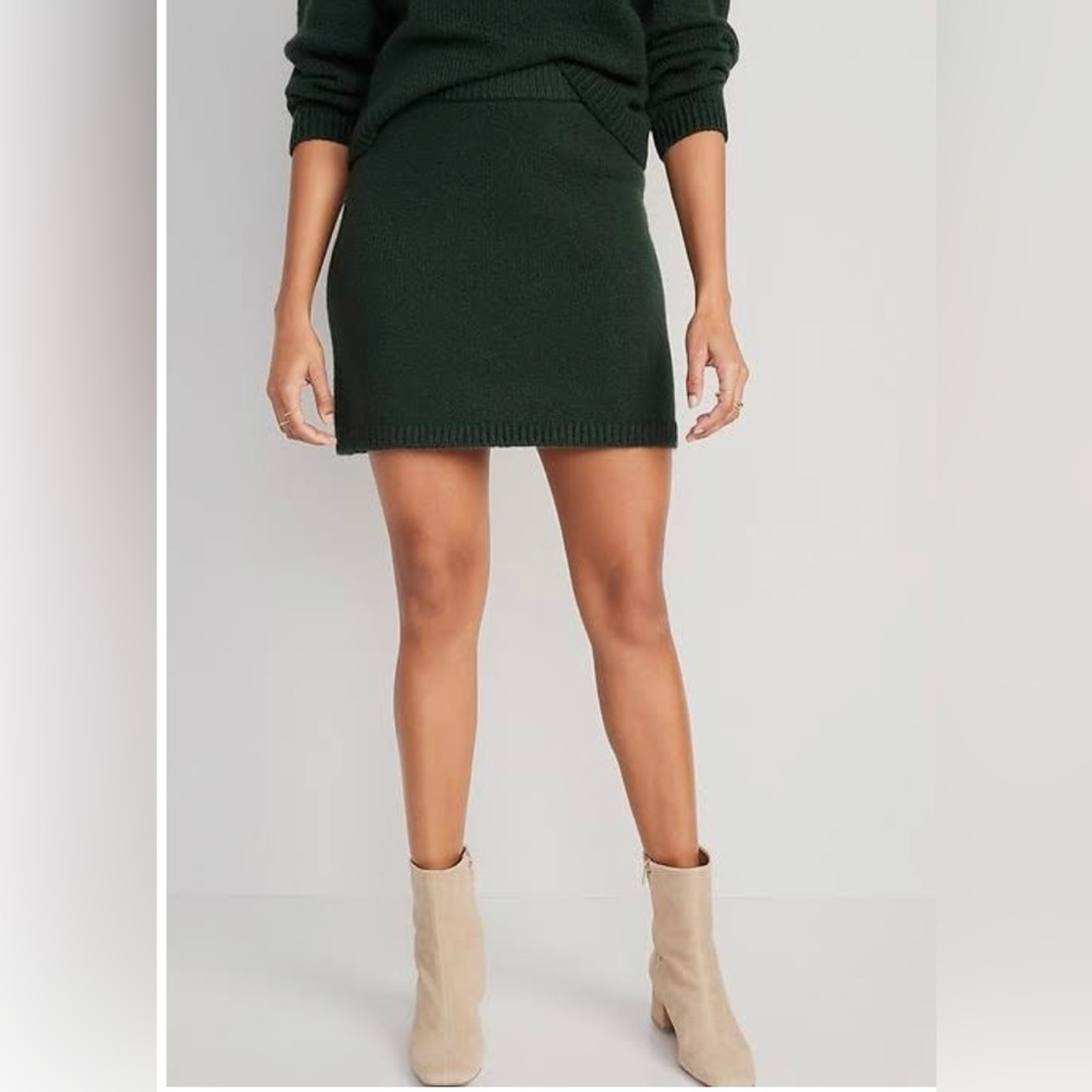 Old Navy Black Mini Sweater Skirt sz XL NEW